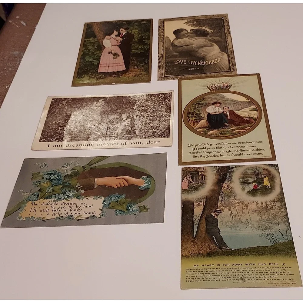Antique Postcards - Love Story in Postcards - Phoebe & Earl 1909-1914